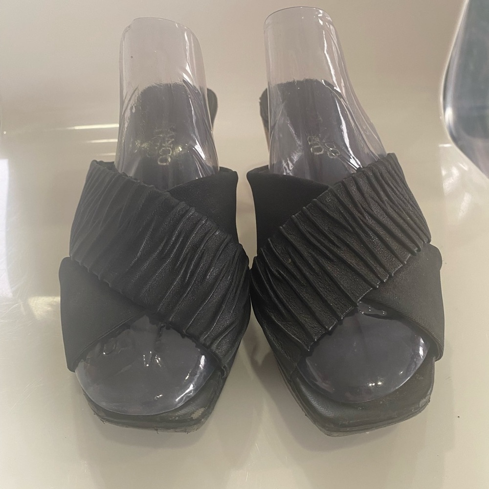 Franco Sarto Black Summer Wedges - 6.5M